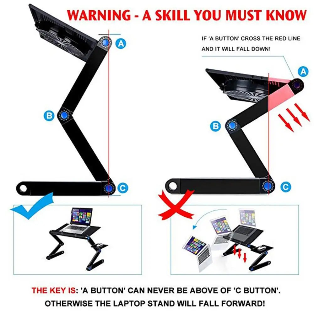 Dezko Pivo Folding Aluminium Laptop Stand — Dezko Modern Desks & Workspace Accessories — view 5