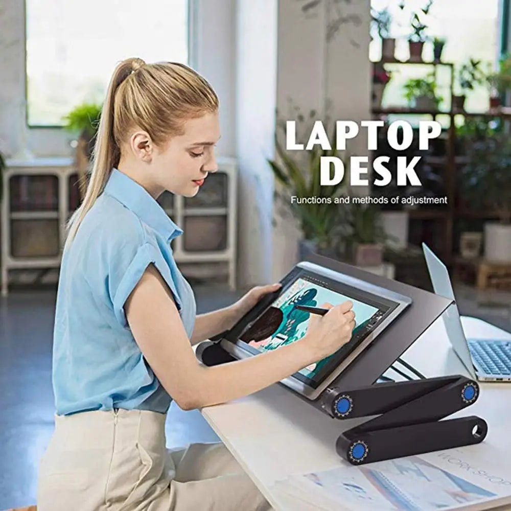 Dezko Pivo Folding Aluminium Laptop Stand — Dezko Modern Desks & Workspace Accessories — view 3