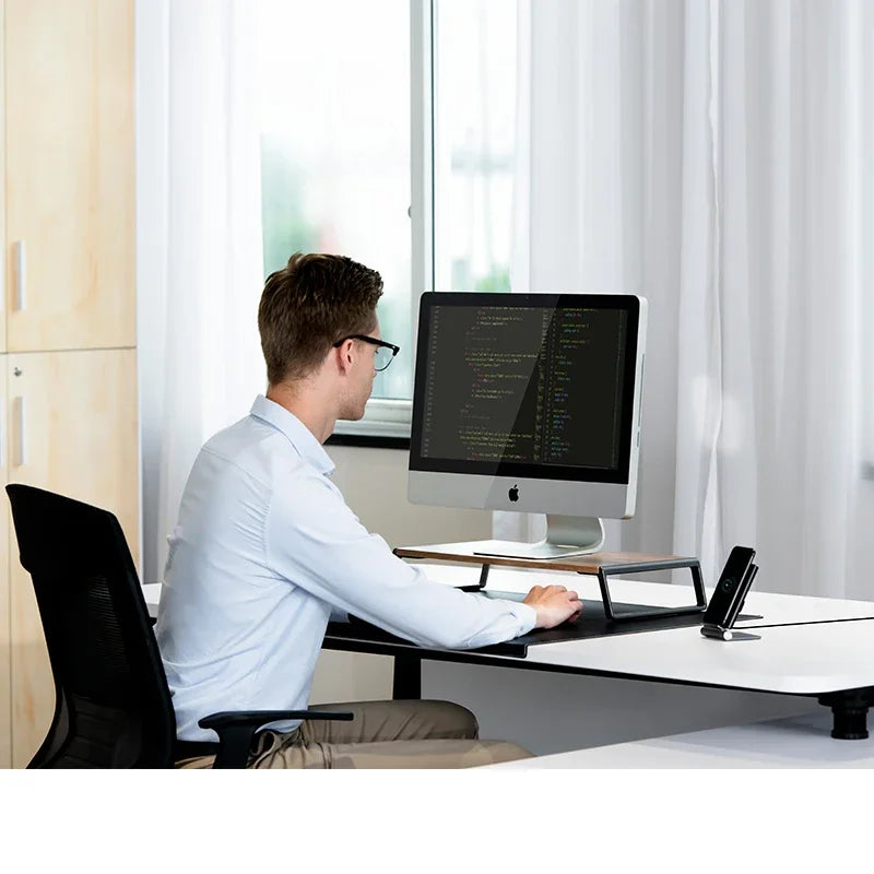 Dezko Norda Scandinavian Wood Monitor Riser — Dezko Modern Desks & Workspace Accessories — view 3