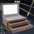 Dezko Bern 34-Slot Walnut Pen Cabinet — Dezko Modern Desks & Workspace Accessories