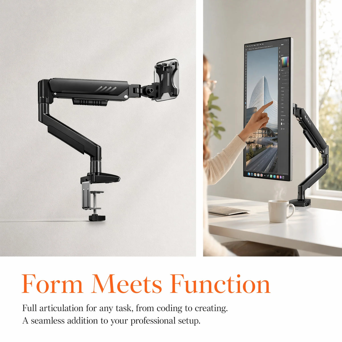 Dezko Bal Single Monitor Arm — Dezko Modern Desks & Workspace Accessories — view 2