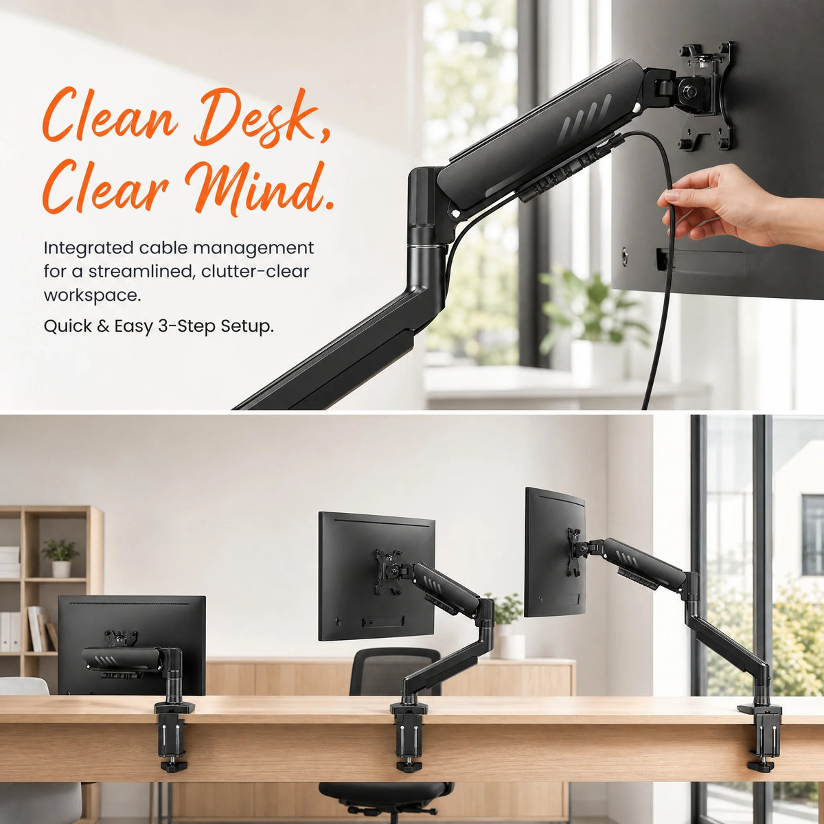 Dezko Bal Single Monitor Arm — Dezko Modern Desks & Workspace Accessories — view 6