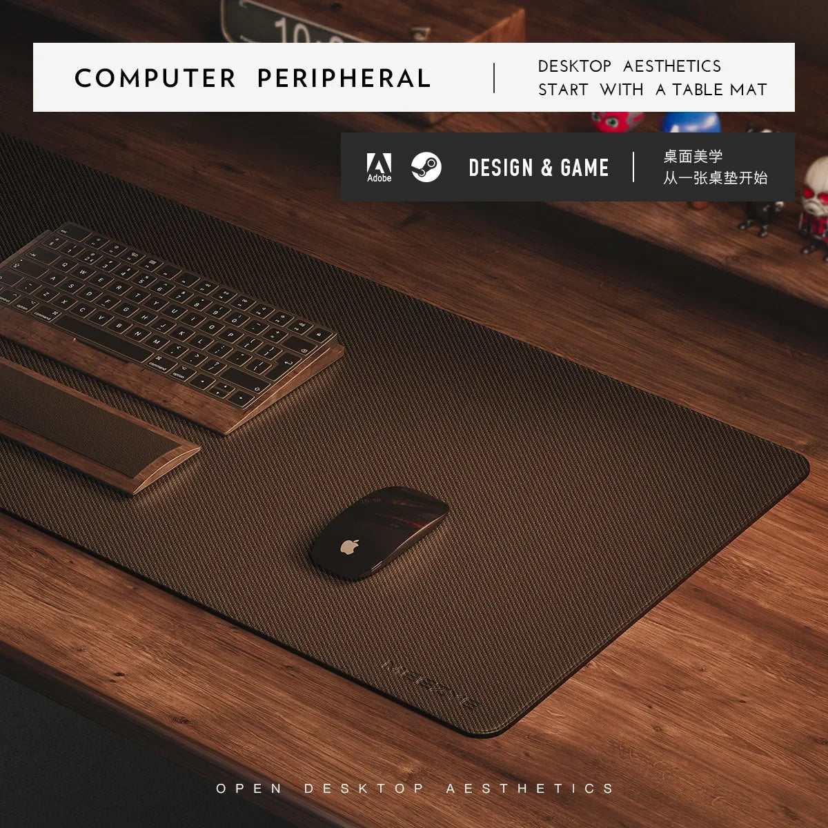 Dezko Karb Reversible Cork and Leather Desk Mat — Dezko Modern Desks & Workspace Accessories