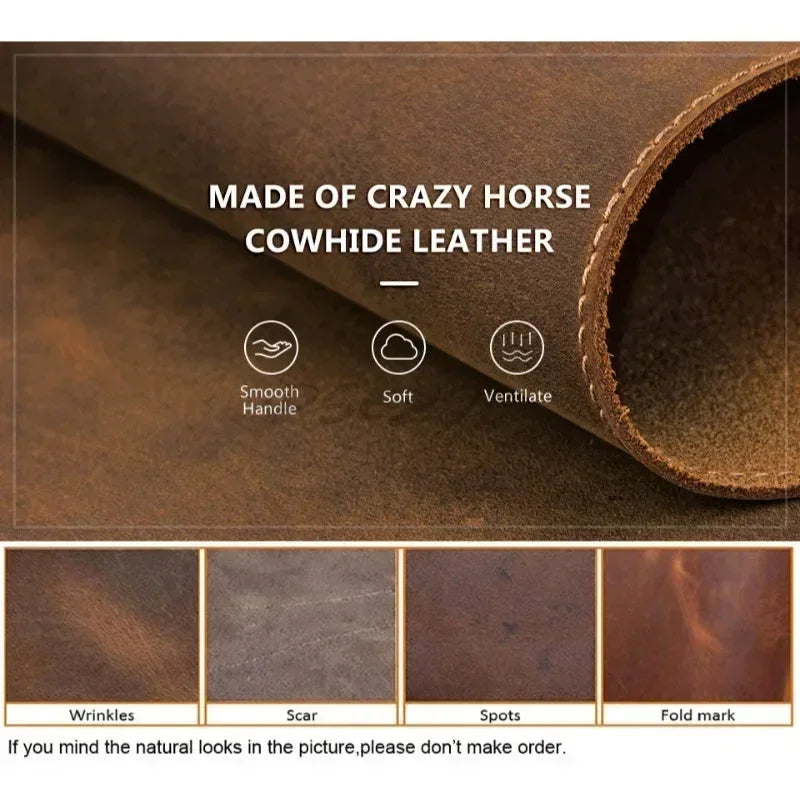 Dezko Sadel Crazy Horse Leather Desk Mat — Dezko Modern Desks & Workspace Accessories — view 3