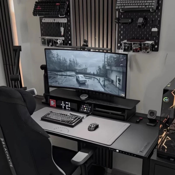 Dezko Halda Blackwood Monitor Riser — Dezko Modern Desks & Workspace Accessories