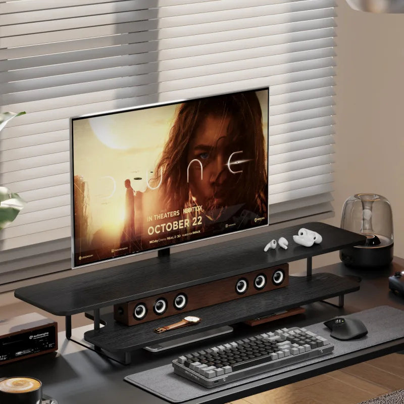 Dezko Onso Walnut Monitor Riser — Dezko Modern Desks & Workspace Accessories
