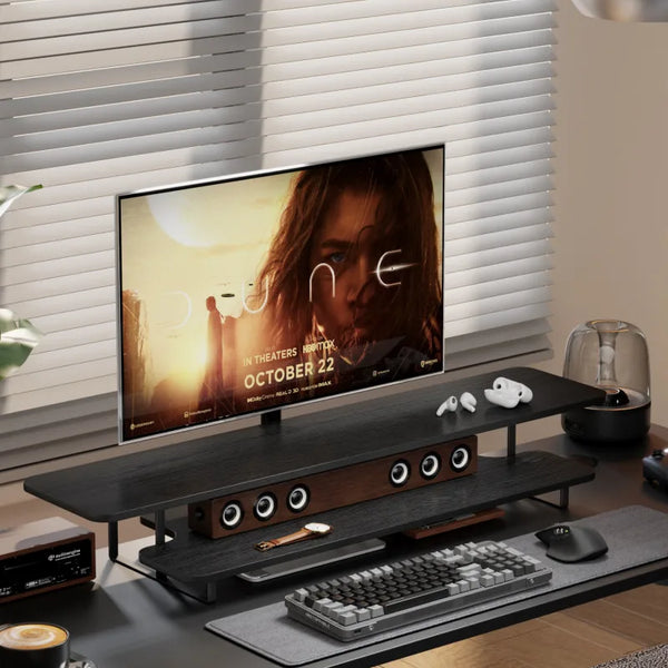 Dezko Onso Walnut Monitor Riser — Dezko Modern Desks & Workspace Accessories