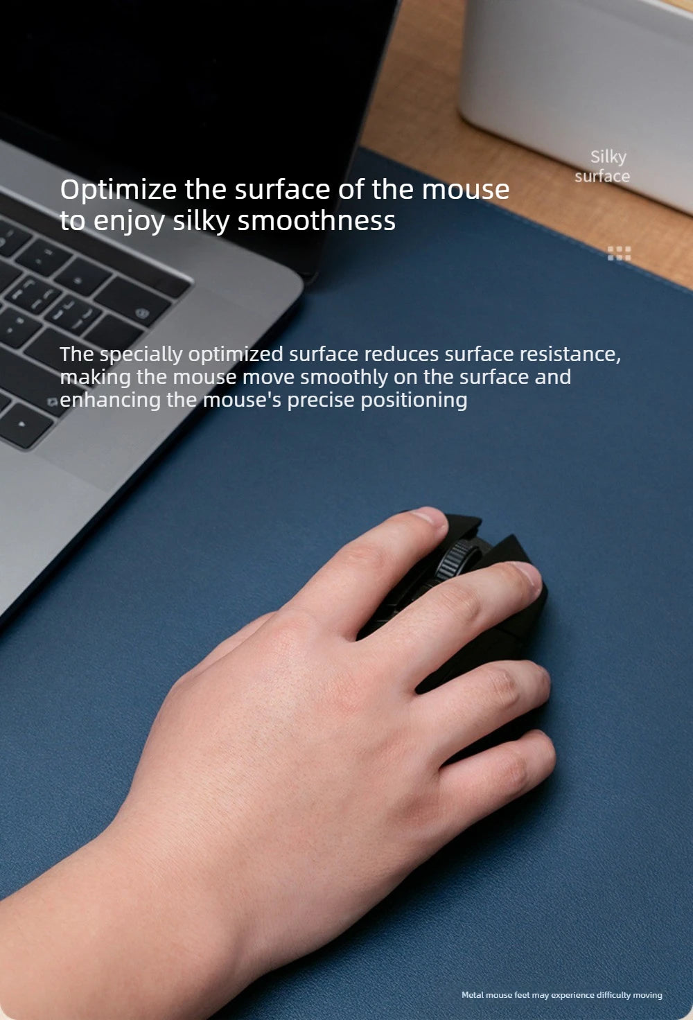 Dezko Marl Vegan Leather Desk Pad — Dezko Modern Desks & Workspace Accessories — view 6