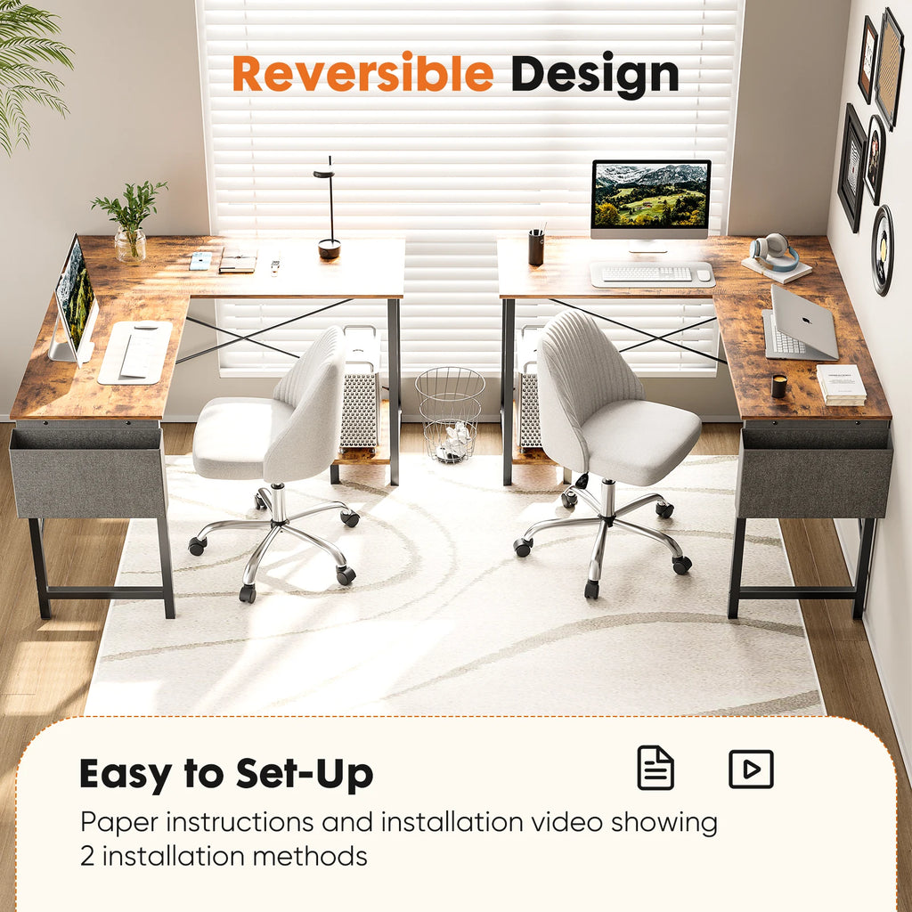 Dezko Torvi L-Shaped Corner Desk — Dezko Modern Desks & Workspace Accessories — view 4