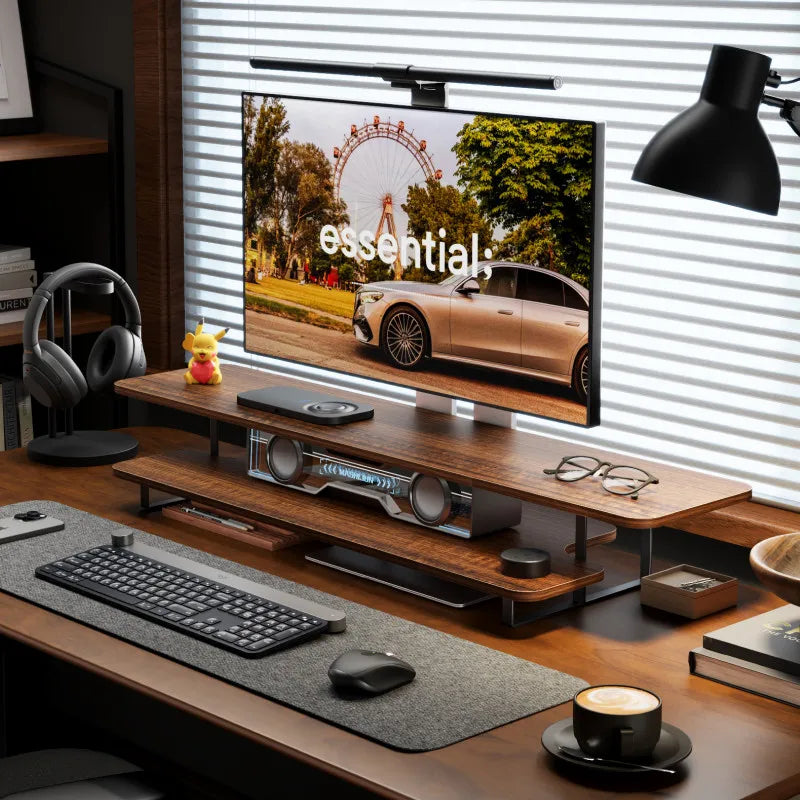 Dezko Onso Walnut Monitor Riser — Dezko Modern Desks & Workspace Accessories — view 3