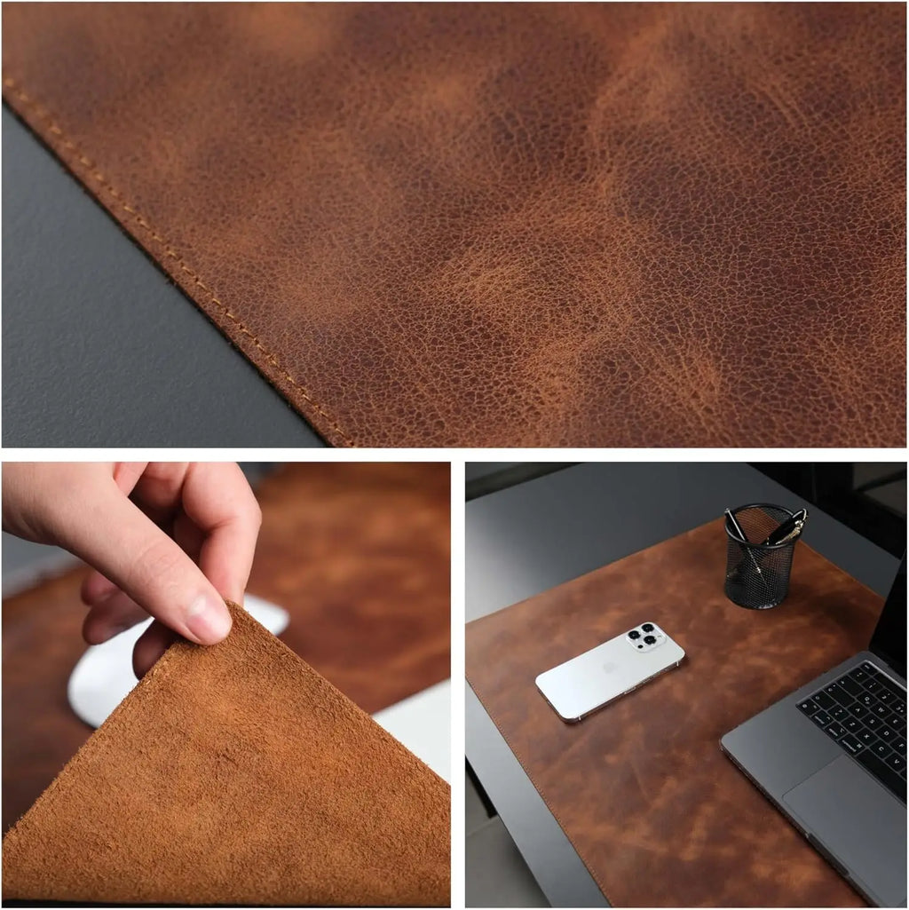Dezko Hyde Full-Grain Leather Desk Pad — Dezko Modern Desks & Workspace Accessories — view 5