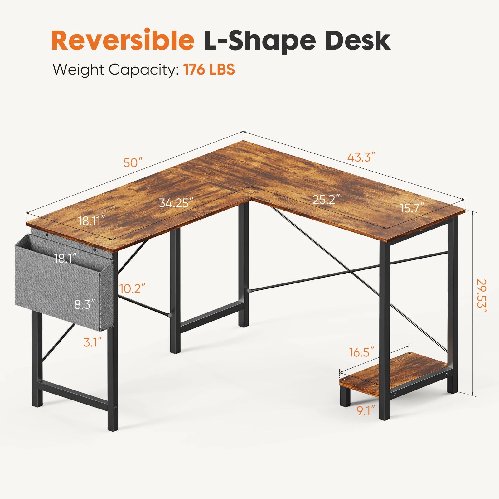 Dezko Torvi L-Shaped Corner Desk — Dezko Modern Desks & Workspace Accessories — view 2