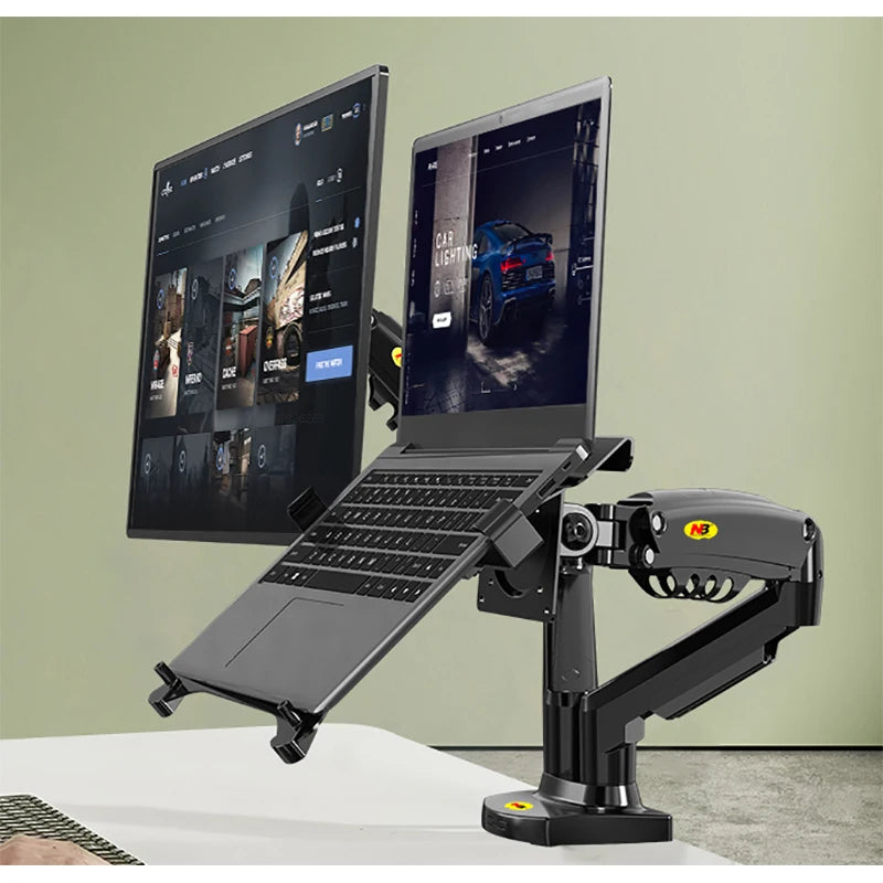 Dezko Tvilling Dual Monitor and Laptop Arm — Dezko Modern Desks & Workspace Accessories