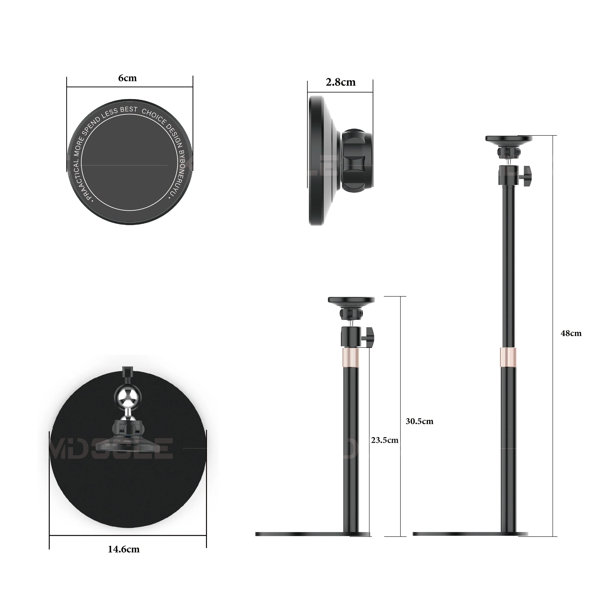 Dezko Falk Low-Profile Magnetic Monitor Stand — Dezko Modern Desks & Workspace Accessories — view 4