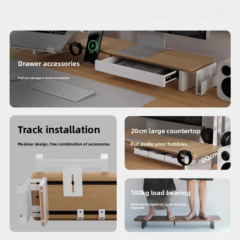 Dezko Fjell Modular Solid Wood Riser System — Dezko Modern Desks & Workspace Accessories — view 4