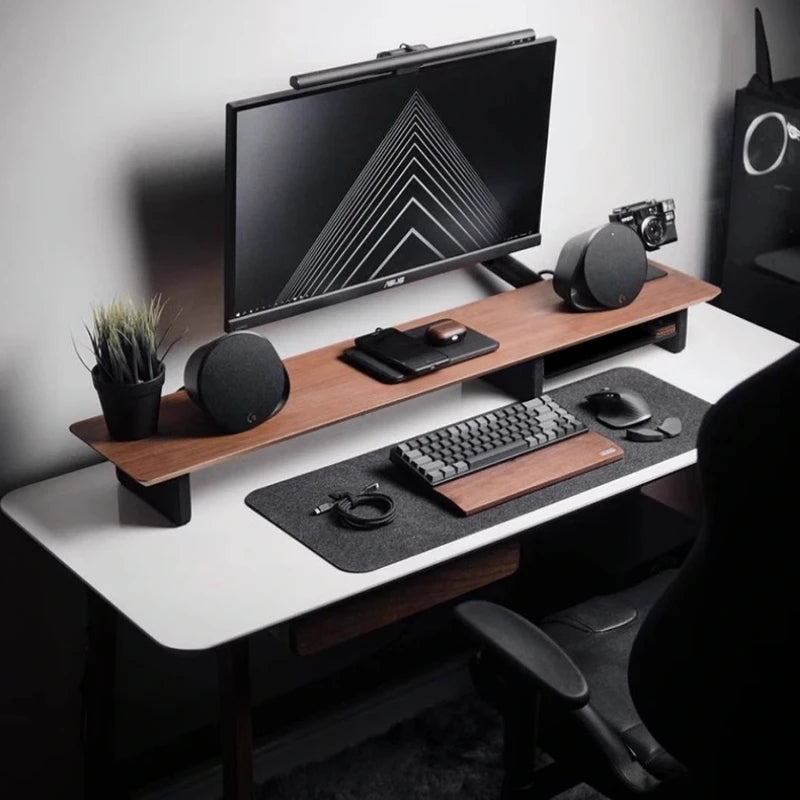 Dezko Ledra Twin-Drawer Walnut Desk Riser — Dezko Modern Desks & Workspace Accessories — view 3