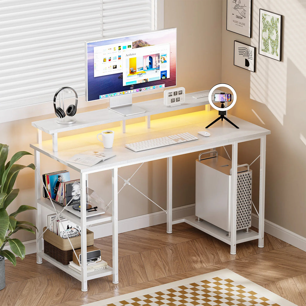 Dezko Ekhus 48-Inch Desk with Storage Column — Dezko Modern Desks & Workspace Accessories