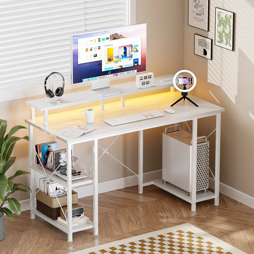 Dezko Ekhus 48-Inch Desk with Storage Column — Dezko Modern Desks & Workspace Accessories