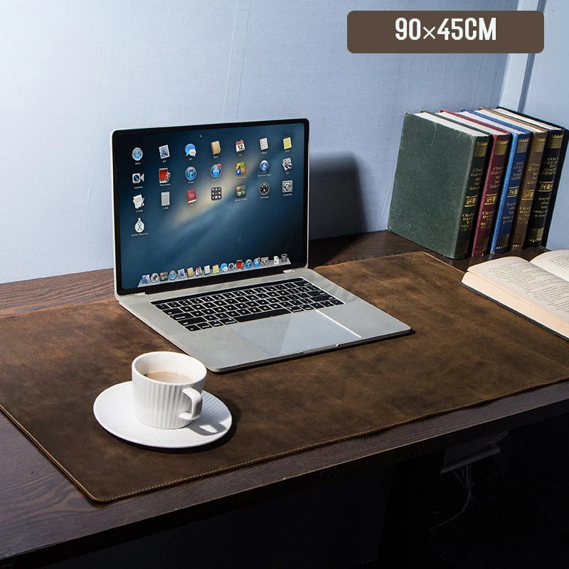 Dezko Sadel Crazy Horse Leather Desk Mat — Dezko Modern Desks & Workspace Accessories — view 5