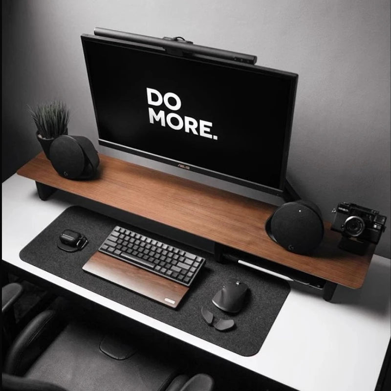 Dezko Ledra Twin-Drawer Walnut Desk Riser — Dezko Modern Desks & Workspace Accessories — view 5
