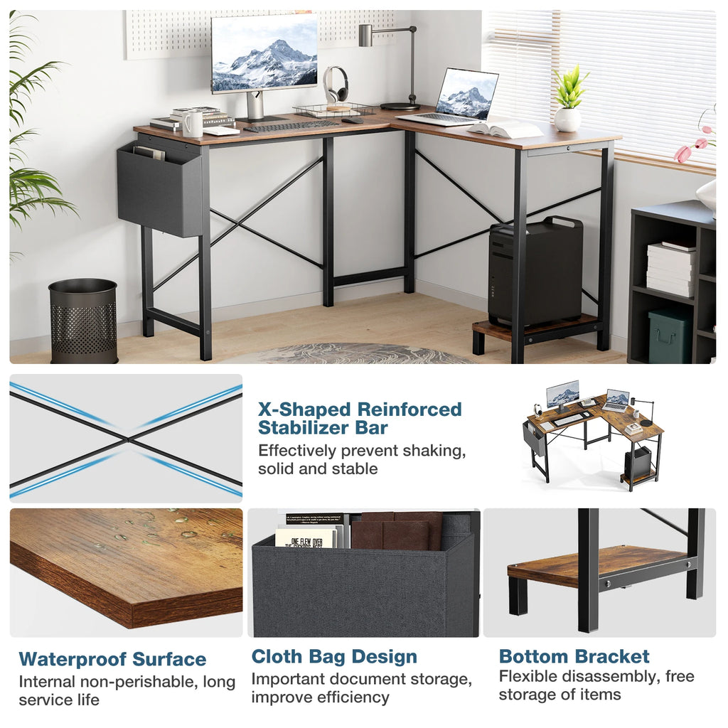 Dezko Torvi L-Shaped Corner Desk — Dezko Modern Desks & Workspace Accessories — view 5
