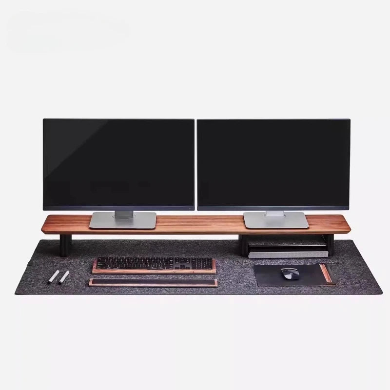 Dezko Grove Long-Span Black Walnut Monitor Riser — Dezko Modern Desks & Workspace Accessories — view 5
