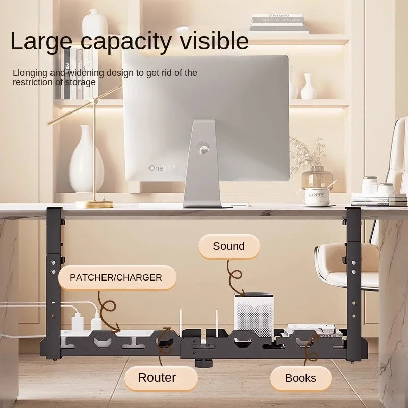 Dezko Rill Telescopic Under-Desk Cable Rack — Dezko Modern Desks & Workspace Accessories — view 2