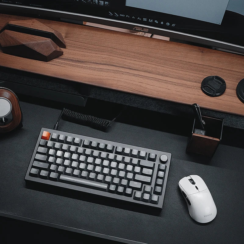 Dezko Ledra Twin-Drawer Walnut Desk Riser — Dezko Modern Desks & Workspace Accessories — view 4