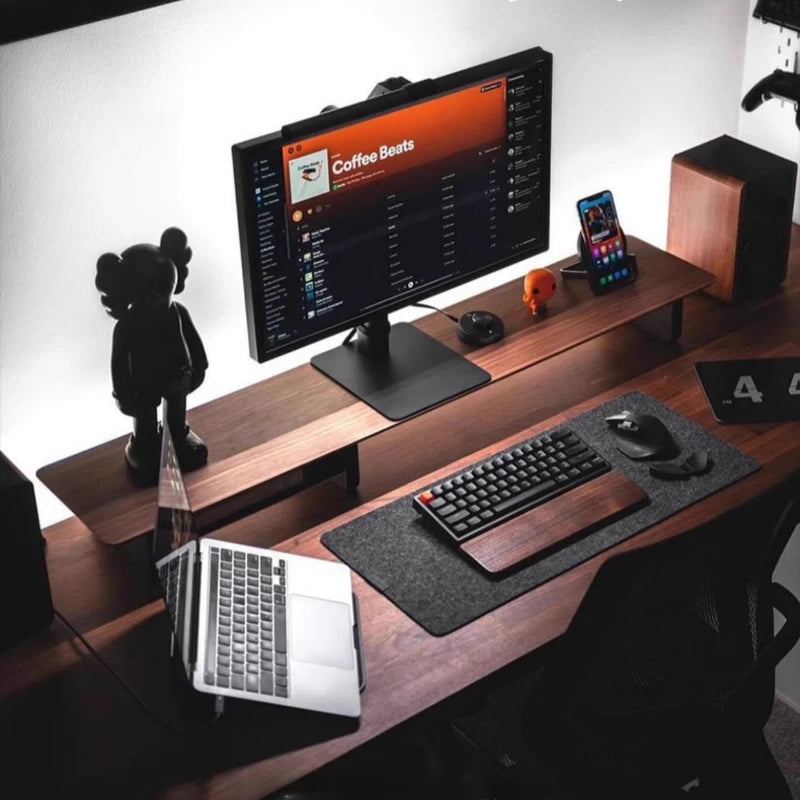 Dezko Ledra Twin-Drawer Walnut Desk Riser — Dezko Modern Desks & Workspace Accessories — view 2