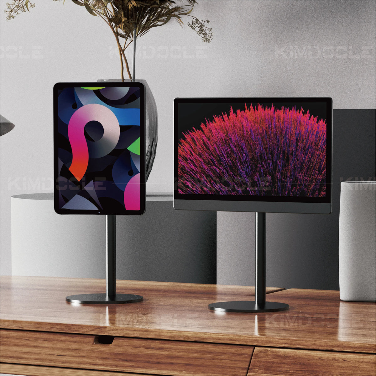 Dezko Falk Low-Profile Magnetic Monitor Stand — Dezko Modern Desks & Workspace Accessories — view 3