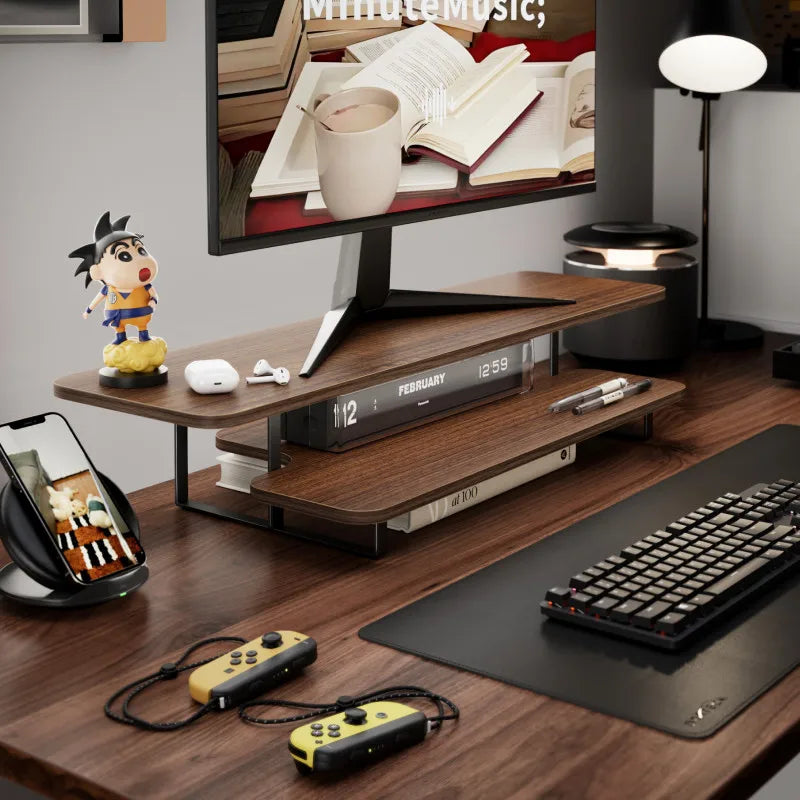 Dezko Onso Walnut Monitor Riser — Dezko Modern Desks & Workspace Accessories — view 4