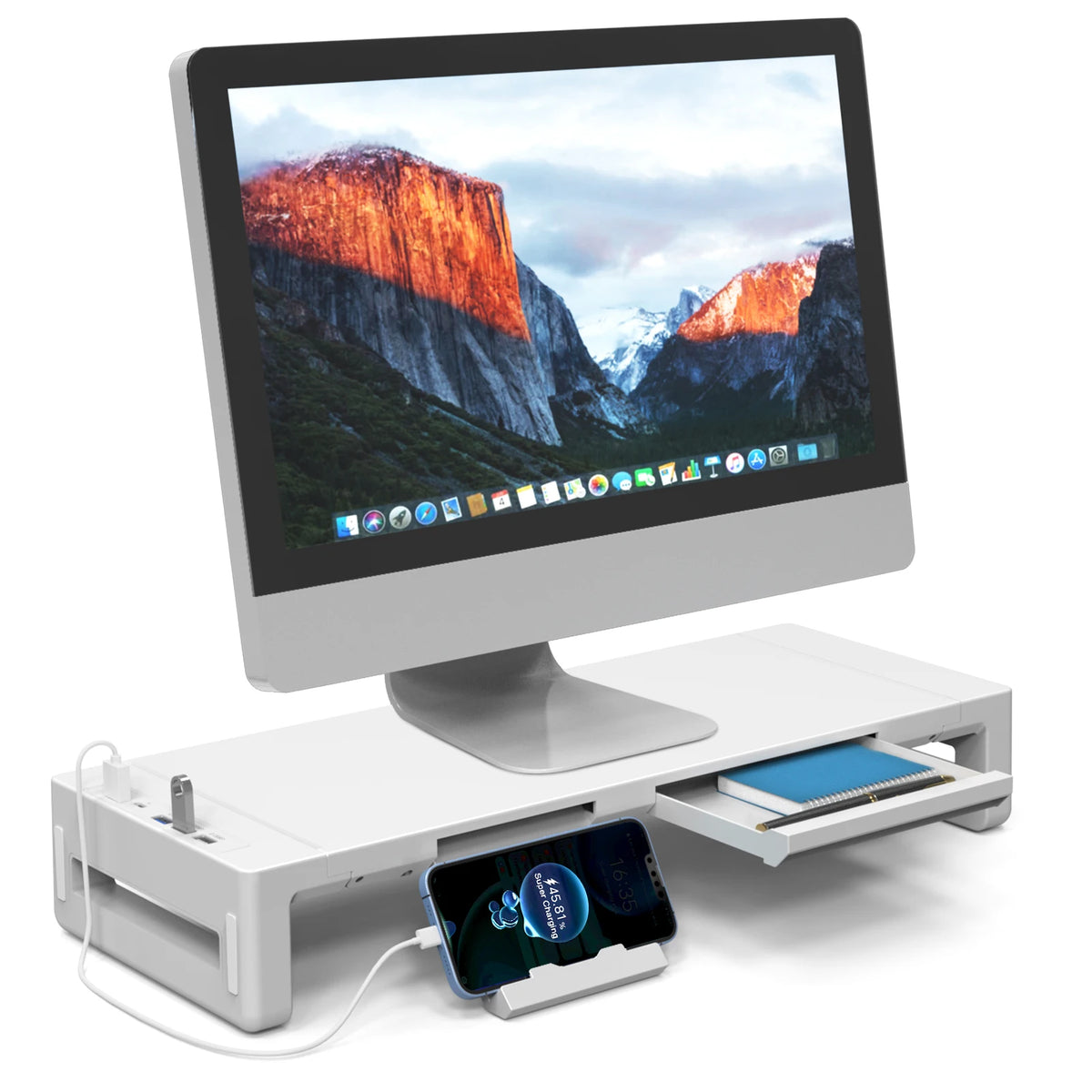 Dezko Lyft Folding Aluminium Monitor Riser — Dezko Modern Desks & Workspace Accessories