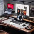 Dezko Stiga Two-Tier Walnut Desk Shelf — Dezko Modern Desks & Workspace Accessories